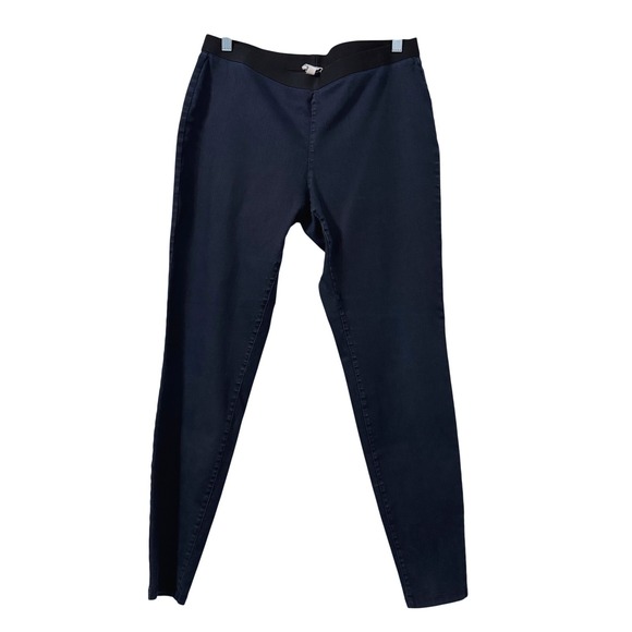 Eileen Fisher Pants - Eileen Fisher Pull On Pants Womens M Navy Blue Skinny Stretch Jegging Minimalist